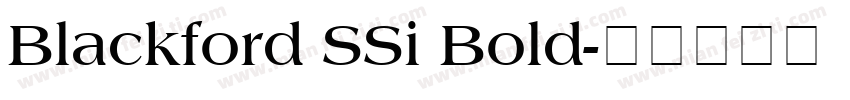 Blackford SSi Bold字体转换